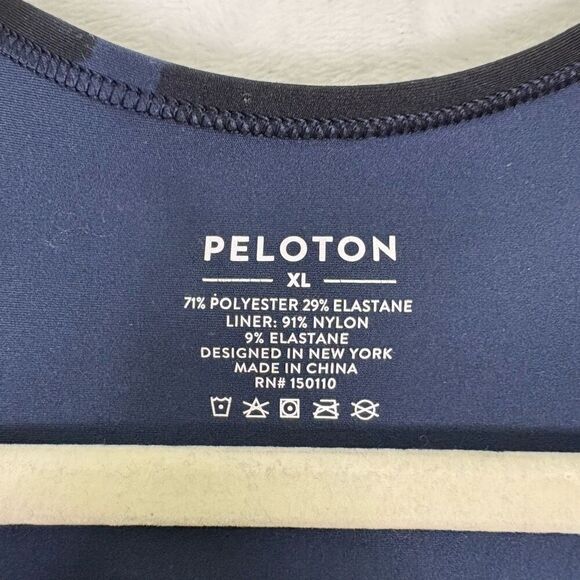 Peloton Blue & Black Camo Print Sports Bra Size Medium - Picture 4 of 8